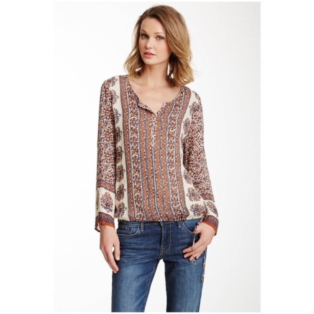 LUCKY BRAND Cinnamon Stick Katrina Peasant Top S - Picture 3 of 8